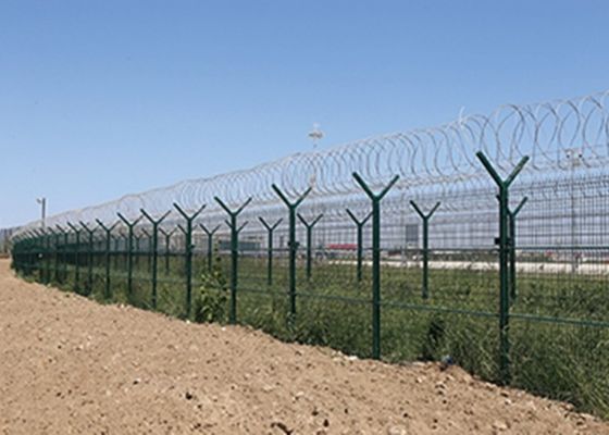 PVC phủ galvanized chống leo hàng rào an ninh cao cho sân bay