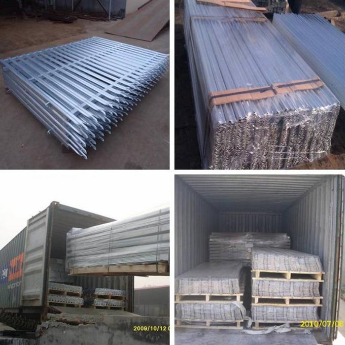 Hàng rào thép hình ống công nghiệp chiều cao 2,4m Sơn tĩnh điện Góc an ninh 40 * 40mm 6