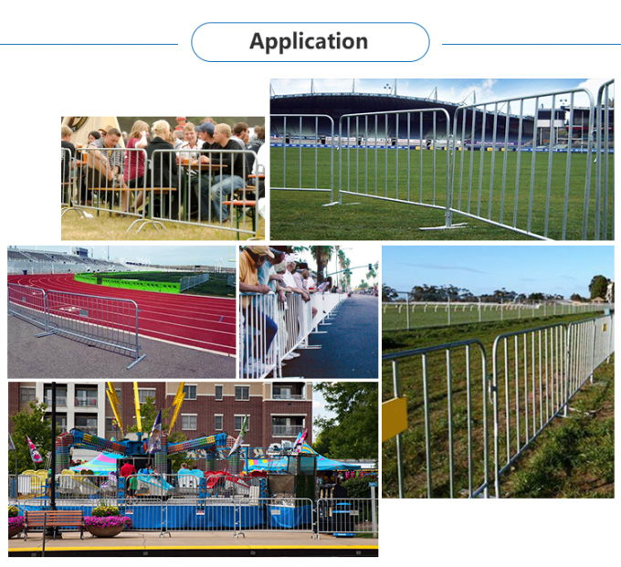 3D Temporary Perimeter Fencing / Crowd Barrier Fencing 2.4 x 2.95m 5