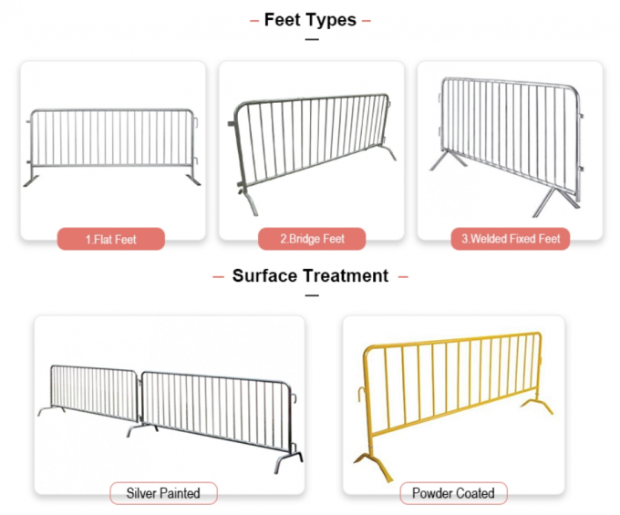 Steel Concert Crash Custom Crowd Control Barriers Barricade 60 inch 1