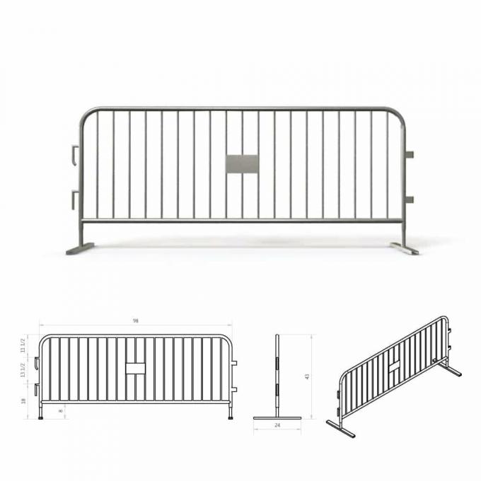 Công việc nặng thép galvanized rào chắn Concert Bảo trì thấp 11