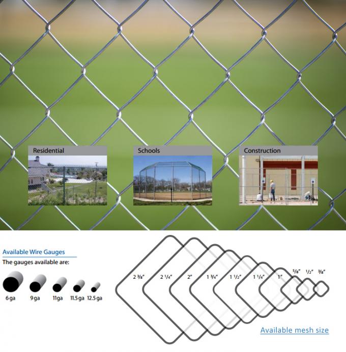 Hot Dip Galvanized Low Carbon Steel Wire Chain Link Fence cho nông trại 13