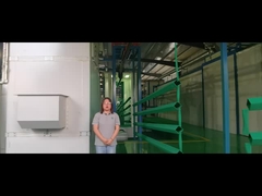 cột vuông đang được sơn tĩnh điện