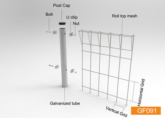 chất lượng  Roll Top Welded Wire Garden Fence nhà máy
