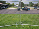 Chain Link Mesh American Temp Construction Fence 7 Ft Height Frame Tube