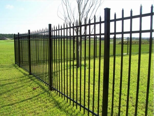 Kim loại Đen An ninh 6x8 thép Pike hàng rào Spear hàng rào Panels ngoài trời vườn ốc thép đúc thép hàng rào