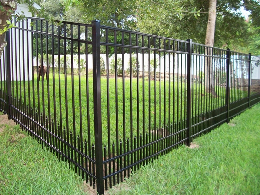 Kim loại Đen An ninh 6x8 thép Pike hàng rào Spear hàng rào Panels ngoài trời vườn ốc thép đúc thép hàng rào