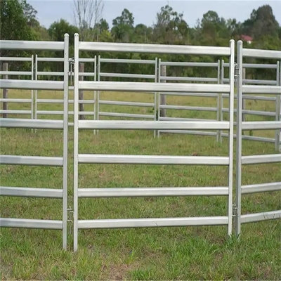 Tấm hàng rào gia súc bằng kim loại ống tròn 6ft Tấm tôn mạ kẽm hạng nặng