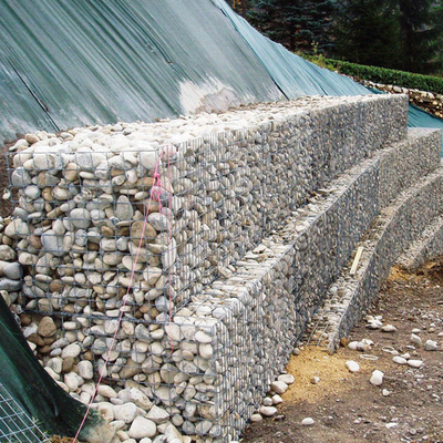 Thảm gỗ Gabion 80 X 100mm Rock Cage Support Wall 4m X 1m X 0.5m