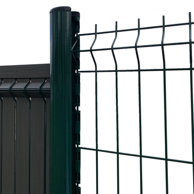 Round Post 4mm Dia 3d Curved Fence Pvc phủ
