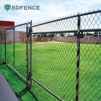 8 ft dây chuyền liên kết hàng rào PVC phủ đen Vinyl Cyclone Iron Wire Mesh Metal hàng rào cho ngoài trời vườn hàng rào bảng