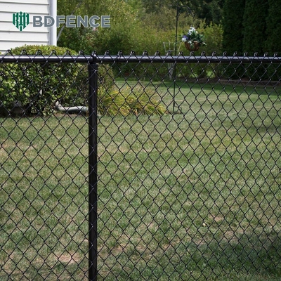 8 Foot PVC phủ dây chuyền liên kết hàng rào trực tiếp 4m-50m chiều dài vòng Post