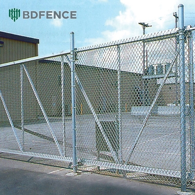 8 Foot PVC phủ dây chuyền liên kết hàng rào trực tiếp 4m-50m chiều dài vòng Post