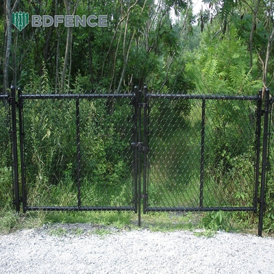8 Foot PVC phủ dây chuyền liên kết hàng rào trực tiếp 4m-50m chiều dài vòng Post