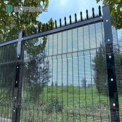 358 lưới sợi Clearview kim loại thép ngoài trời Clear An ninh hàng rào tấm Clear View
