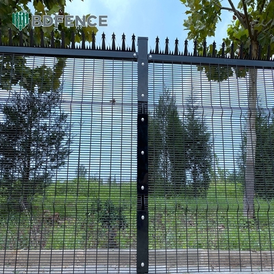 358 lưới sợi Clearview kim loại thép ngoài trời Clear An ninh hàng rào tấm Clear View