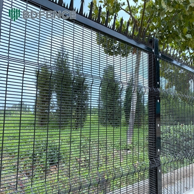 358 lưới sợi Clearview kim loại thép ngoài trời Clear An ninh hàng rào tấm Clear View