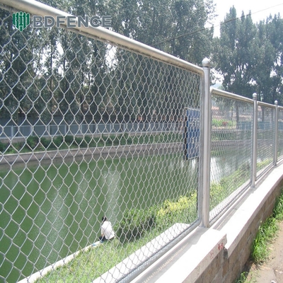 8 ft công nghiệp chuỗi liên kết an ninh hàng rào dây cáp mạ cho sân vườn