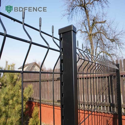 Bảo mật Curved Metal Pvc Powder Coated 3d Welded Wire Mesh Fence Panel
