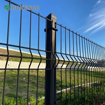 Bảo mật Curved Metal Pvc Powder Coated 3d Welded Wire Mesh Fence Panel