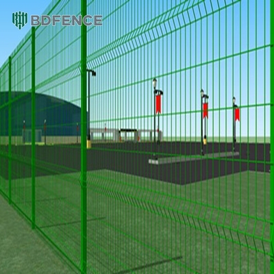 Bảo mật Curved Metal Pvc Powder Coated 3d Welded Wire Mesh Fence Panel
