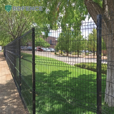 Bảo mật Curved Metal Pvc Powder Coated 3d Welded Wire Mesh Fence Panel
