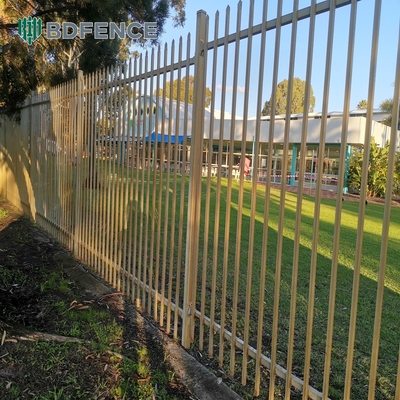 6Ftx8Ft Cửa vườn kim loại đen Cửa thép galvanized chống rỉa
