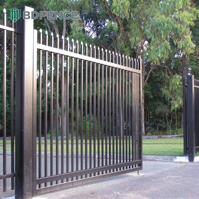 ISO 9001-2008 Lưỡi kiếm hàng đầu Metal hàng rào Picket thấp ống thép hàng rào