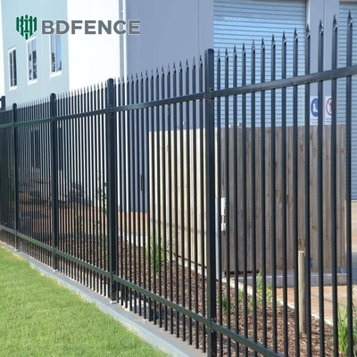 ISO 9001-2008 Lưỡi kiếm hàng đầu Metal hàng rào Picket thấp ống thép hàng rào