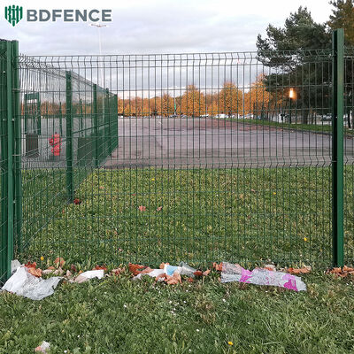 Hàng rào an ninh chu vi bằng kim loại uốn cong 3D dễ lắp ráp, lưới V hàn