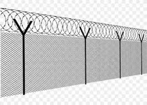 8 Ft Ống mác dây đai Cyclone phủ PVC dây chuyền liên kết hàng rào Roll cho Philippines