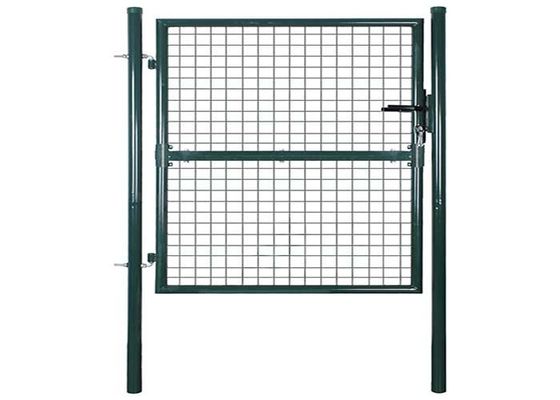 Trang trí vườn 2m Cửa hàng rào thép với cổng đôi Cây xử lý nhiệt khung PVC hàn lưới dây 3D Mô hình cong Se