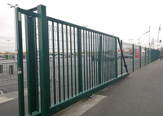 Cổng vườn an ninh bằng kim loại hàn 60 * 60mm PVC tráng