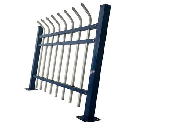 Modern Black Garden Zinc Post Square Tube Panels Wrought Iron Steel Fence với chiều rộng 7ft