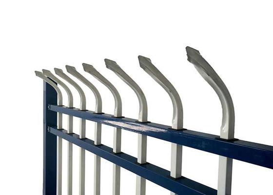 Modern Black Garden Zinc Post Square Tube Panels Wrought Iron Steel Fence với chiều rộng 7ft