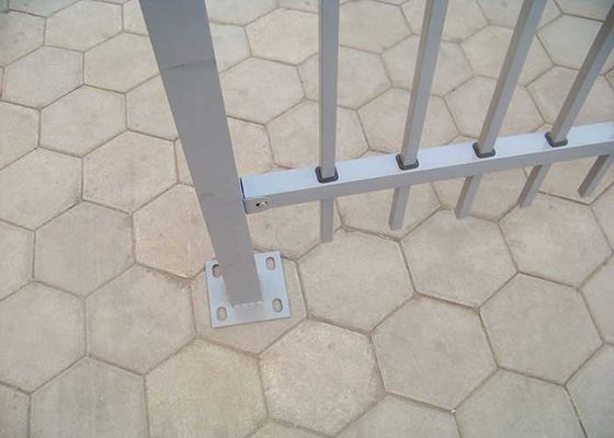 Modern Black Garden Zinc Post Square Tube Panels Wrought Iron Steel Fence với chiều rộng 7ft