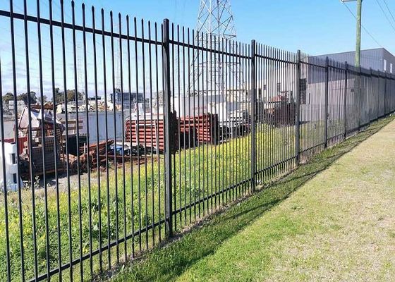 Modern Black Garden Zinc Post Square Tube Panels Wrought Iron Steel Fence với chiều rộng 7ft