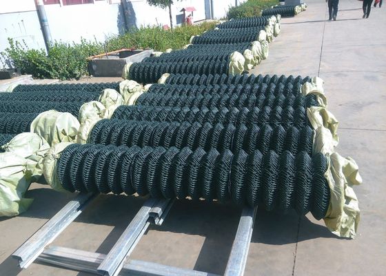 Hàng rào liên kết chuỗi kim cương 60x60mm màu xanh lá cây 2.0mm cho trang trại