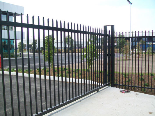 Bột phủ phủ chống nước Corten đen kim loại galvanized picket ống thép hàng rào