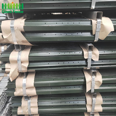 Bức tranh màu xanh lá cây nhạt 0,95lbs Studded T Post 800mm 2,6 Ft