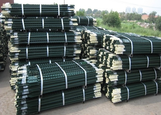 Trụ hàng rào thép nặng có hình dạng Garden T được sơn phủ bằng thuổng