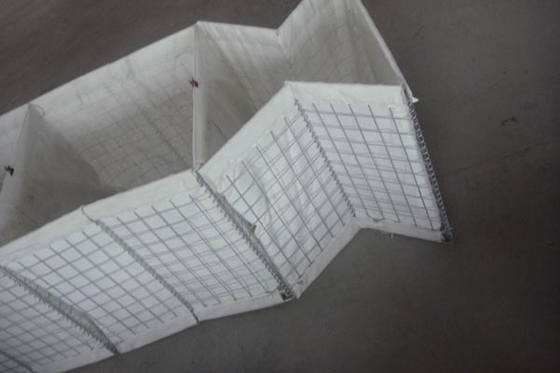 Chiều cao 1,0m Hesco Bastion Tường hạng nặng Mạ kẽm nhúng nóng 5.0mm