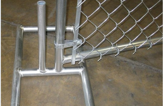 Tiêu chuẩn Mỹ 10ft X 6ft Xây dựng tạm thời Lưới liên kết chuỗi ống mạ kẽm